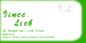 vince lieb business card